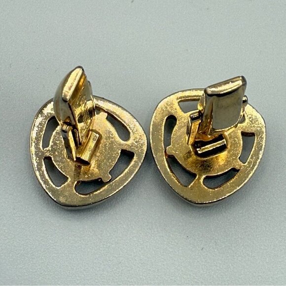 RARE Sherman Senator Cufflinks with Hematite and Gold Plated Vintage Cufflinks - Picture 7 of 10